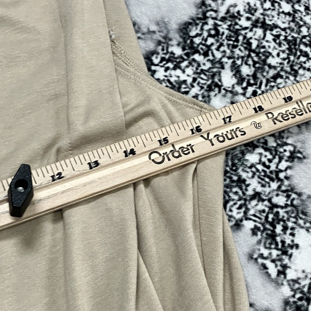 Max Studio Wide Leg Jumpsuit Size Small NWT Beige Sleeveless Tie Waist Minimal - Picture 3 of 15